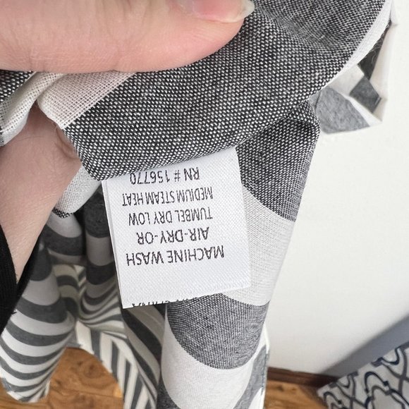 Roolee Gray and White Striped Midi Dress - Picture 7 of 8